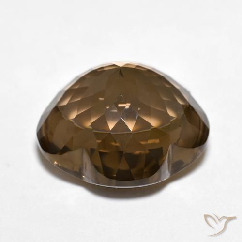 Quartzo Fumê Marrom Quente Natural 13.07ct, Flor cortada, Transparente