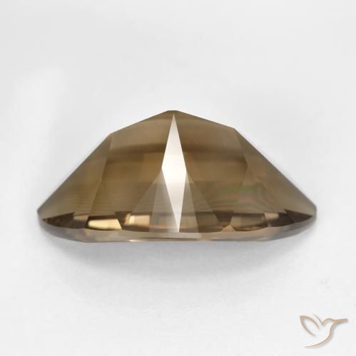 Quartzo Fumê Castanho médio-escuro Natural 10.50ct, Marquesa, VVS-VS