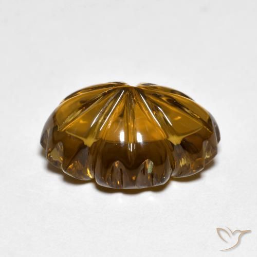 Quartzo Fumê Castanho Médio-Claro Natural 6.51ct, Flor cortada, Transparente