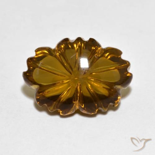 6.82ct Natural Marrom escuro Quartzo Fumê, Flor cortada, Transparente