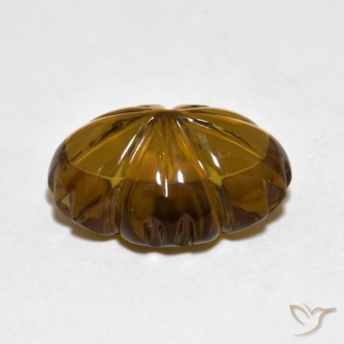 Quartzo Fumê Marrom escuro Natural 6.82ct, Flor cortada, Transparente