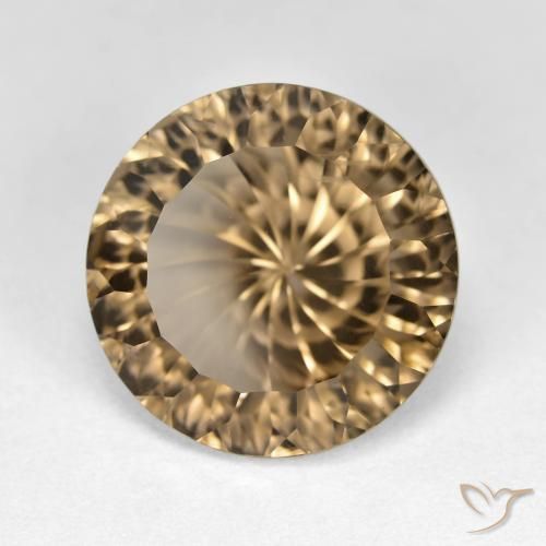Quartzo Fumê Castanho Médio-Claro Natural 8.44ct, Redondo, VS