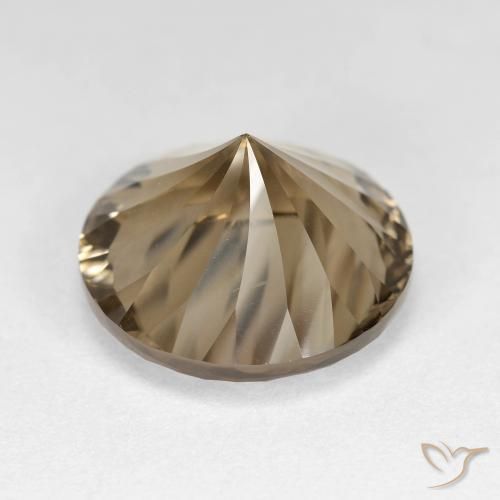 Quartzo Fumê Castanho Médio-Claro Natural 8.44ct, Redondo, VS