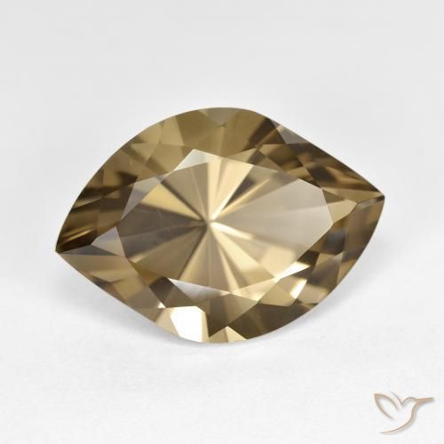 Quartzo Fumê Marrom claro Natural 7.22ct, Marquesa, VS