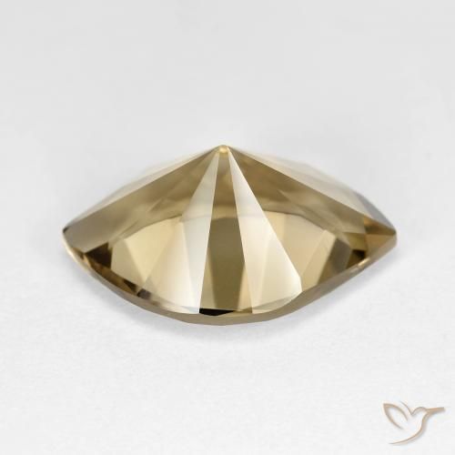 Quartzo Fumê Marrom claro Natural 7.22ct, Marquesa, VS