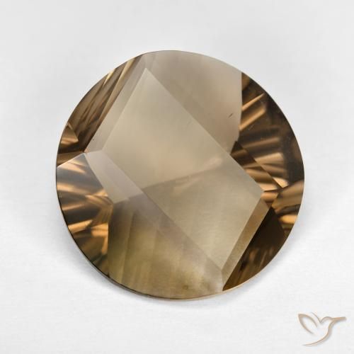 Quartzo Fumê Marrom claro Natural 7.93ct, Redondo, VS