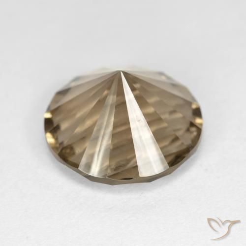 Quartzo Fumê Castanho Terroso Claro Natural 5.13ct, Redondo, VS