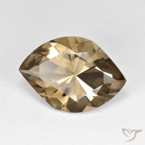 Quartzo Fumê Marrom Quente Natural 7.22ct, Marquesa, VS