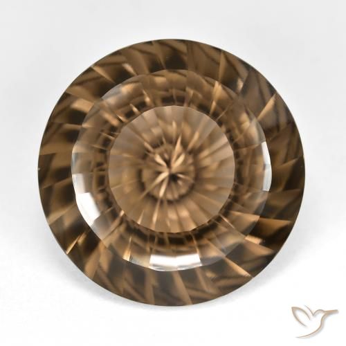15.46ct Natural Castanho médio Quartzo Fumê, Redondo, VVS-VS