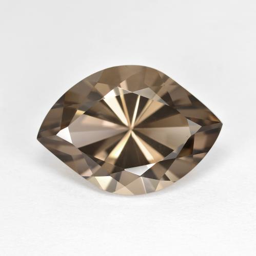 Quartzo Fumê Marrom Quente Natural 7.35ct, Marquesa, VVS