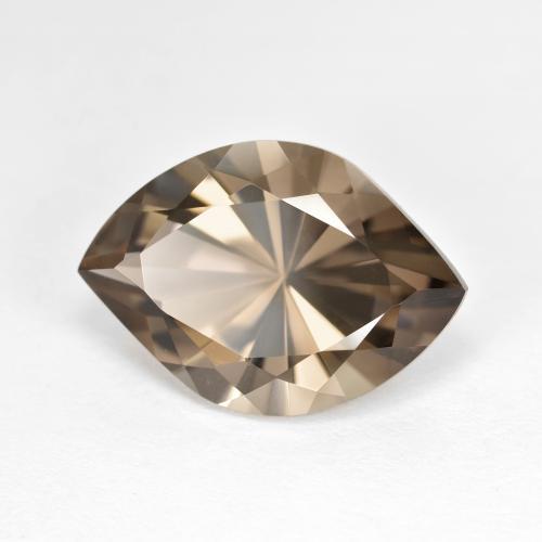 Quartzo Fumê Marrom Quente Natural 7.35ct, Marquesa, VVS