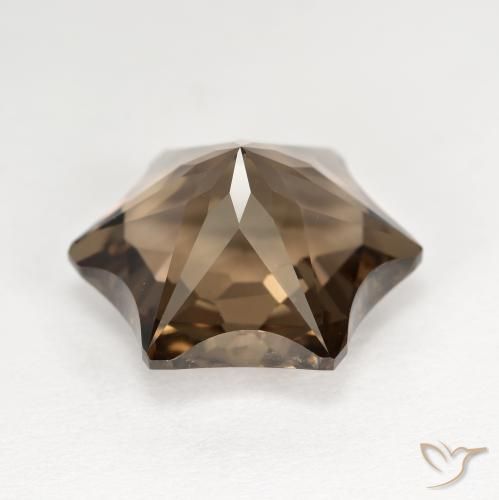 Quartzo Fumê Marrom Quente Natural 9.22ct, Chique, VVS