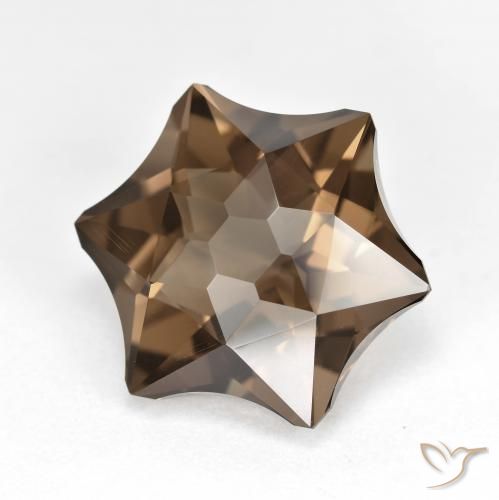 Quartzo Fumê Gingerbread Marrom Natural 9.76ct, Chique, VVS
