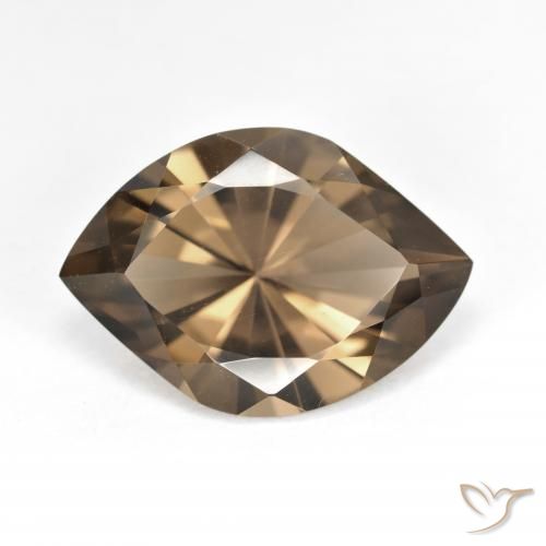 6.89ct Natural Castanho Médio-Claro Quartzo Fumê, Marquesa, VVS