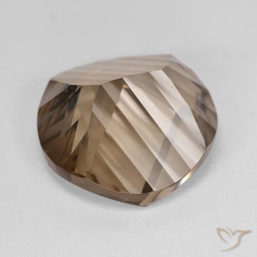 Quartzo Fumê Moca claro Natural 9.93ct, Redondo, VVS-VS
