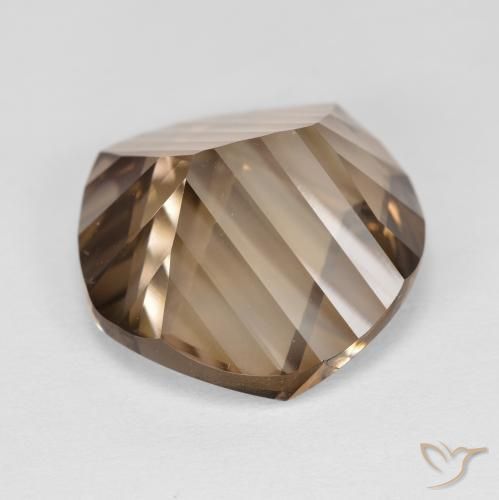 Quartzo Fumê Marrom claro Natural 9.89ct, Redondo, VVS