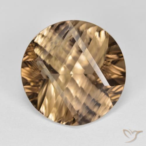 9.97ct Natural Moca claro Quartzo Fumê, Redondo, VVS