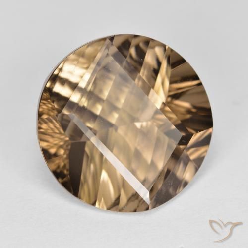 Quartzo Fumê Moca claro Natural 9.97ct, Redondo, VVS