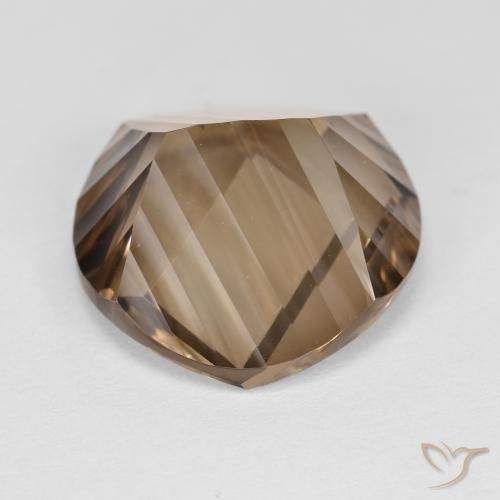 Quartzo Fumê Moca claro Natural 9.97ct, Redondo, VVS