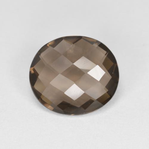 Quartzo fumê marrom natural 1,72ct, corte oval, VVS-VS