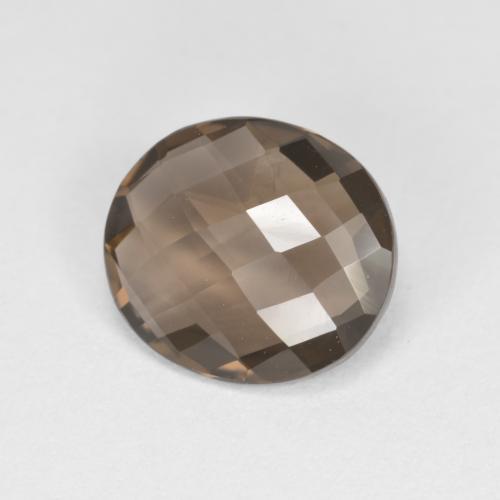 Quartzo fumê marrom natural 1,72ct, corte oval, VVS-VS