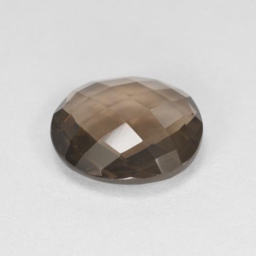 Quartzo fumê marrom natural 1,72ct, corte oval, VVS-VS