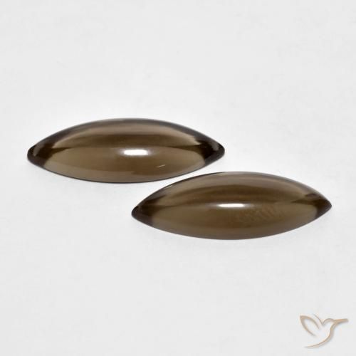 Pedras preciosas de Quartzo Fumê Hickory Brown natural de 11.08 ct, Marquesa, Transparente