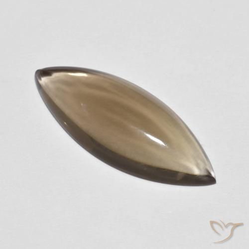 5.64ct Natural Castanho Médio-Claro Quartzo Fumê, Marquesa, Transparente