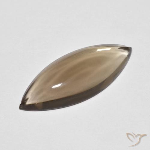 Quartzo Fumê Castanho Médio-Claro Natural 5.64ct, Marquesa, Transparente