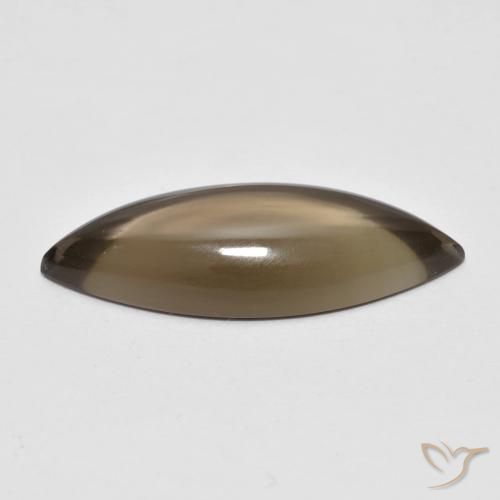 Quartzo Fumê Castanho Médio-Claro Natural 5.64ct, Marquesa, Transparente
