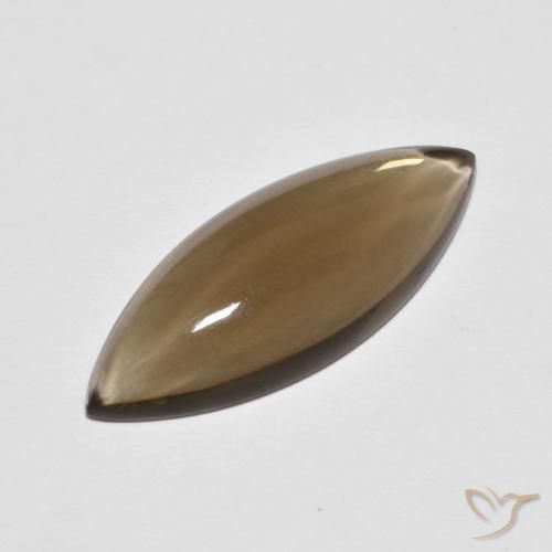 Quartzo Fumê Marrom Quente Natural 5.67ct, Marquesa, Transparente