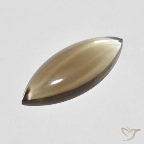 Quartzo Fumê Moca claro Natural 5.64ct, Marquesa, Transparente