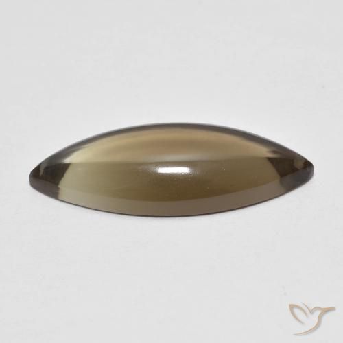 Quartzo Fumê Moca claro Natural 5.64ct, Marquesa, Transparente