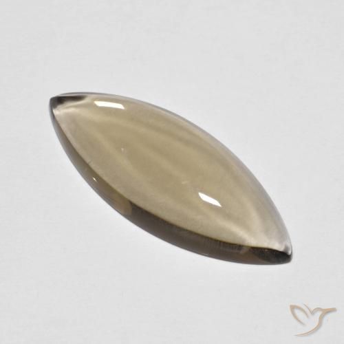Quartzo Fumê Marrom Quente Natural 5.63ct, Marquesa, Transparente