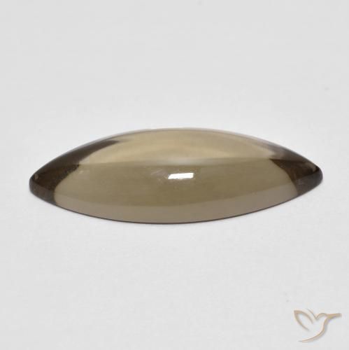 Quartzo Fumê Marrom Quente Natural 5.63ct, Marquesa, Transparente