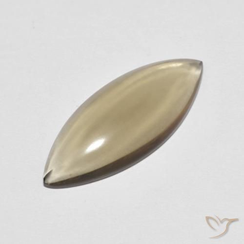 Quartzo Fumê Castanho Terroso Claro Natural 5.65ct, Marquesa, Transparente