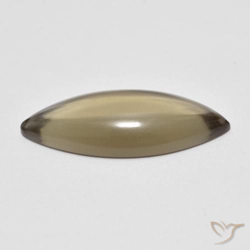 Quartzo Fumê Castanho Terroso Claro Natural 5.65ct, Marquesa, Transparente
