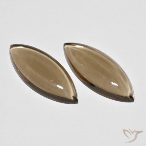 12.41ctw Natural Marrom claro Quartzo Fumê, Marquesa, Transparente