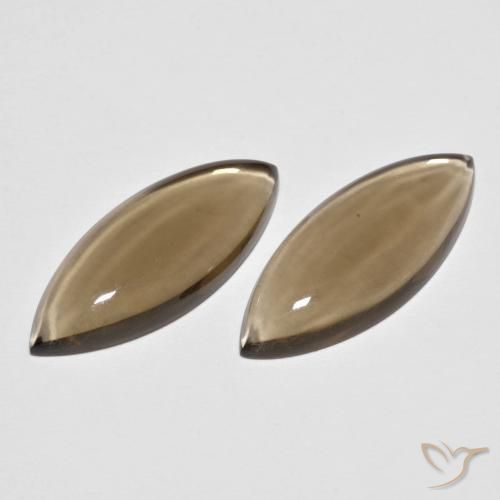 Pedras preciosas de Quartzo Fumê Marrom claro natural de 12.41 ct, Marquesa, Transparente
