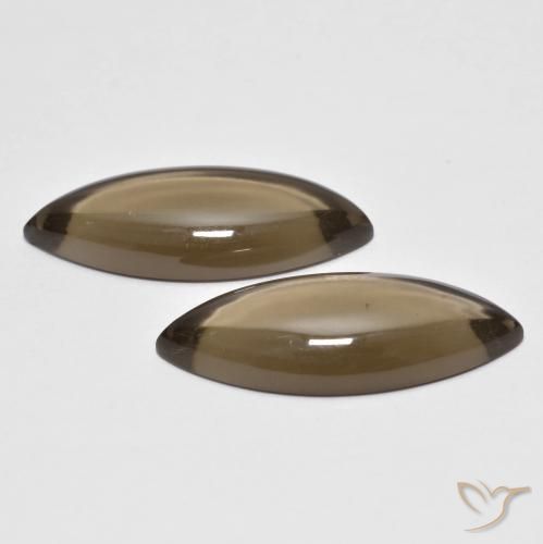 Pedras preciosas de Quartzo Fumê Marrom claro natural de 12.41 ct, Marquesa, Transparente