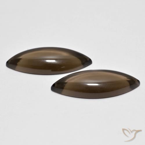 Pedras preciosas de Quartzo Fumê Hickory Brown natural de 11.81 ct, Marquesa, Transparente