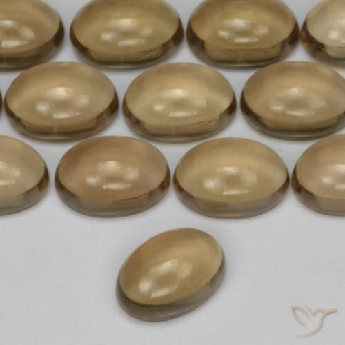 Quartzo Fumê Marrom Quente Natural 0.57ct, oval, Transparente