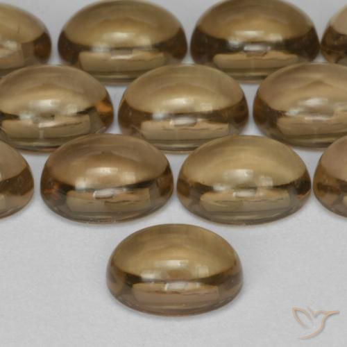 Quartzo Fumê Marrom Quente Natural 0.57ct, oval, Transparente