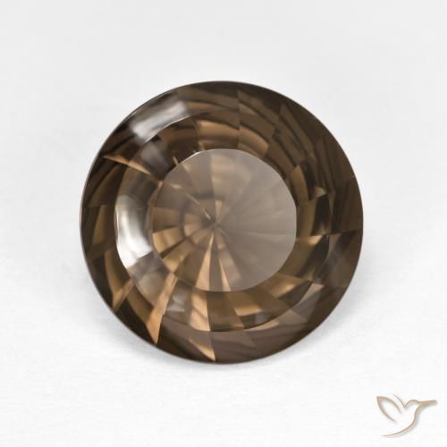 Quartzo Fumê Marrom claro Natural 4.39ct, Redondo, VVS