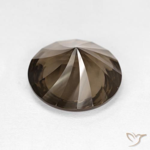 Quartzo Fumê Marrom claro Natural 4.39ct, Redondo, VVS