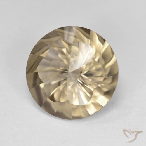 Quartzo Fumê Marrom Quente Natural 4.72ct, Redondo, VS
