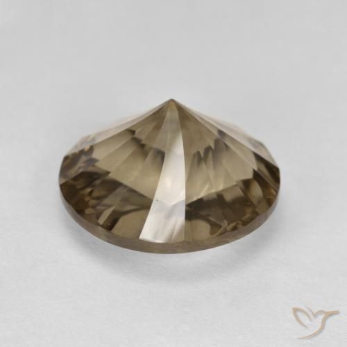 Quartzo Fumê Marrom Quente Natural 4.72ct, Redondo, VS