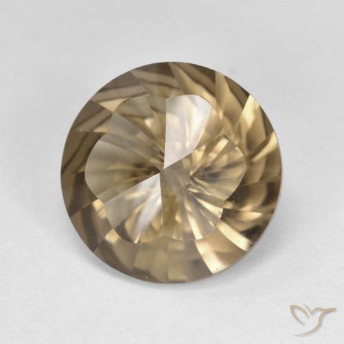 Quartzo Fumê Castanho médio Natural 4.83ct, Redondo, VVS-VS