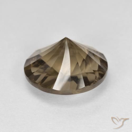 Quartzo Fumê Castanho médio Natural 4.83ct, Redondo, VVS-VS