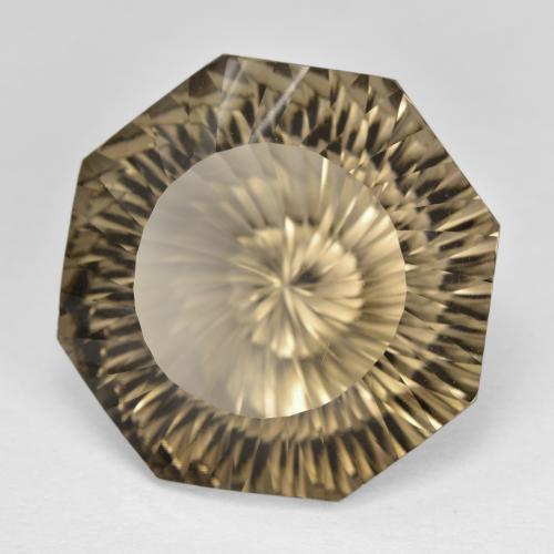 Quartzo fumê marrom natural 17,73ct, corte esmeralda, VVS-VS